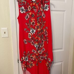 Capitol Red Floral Dress